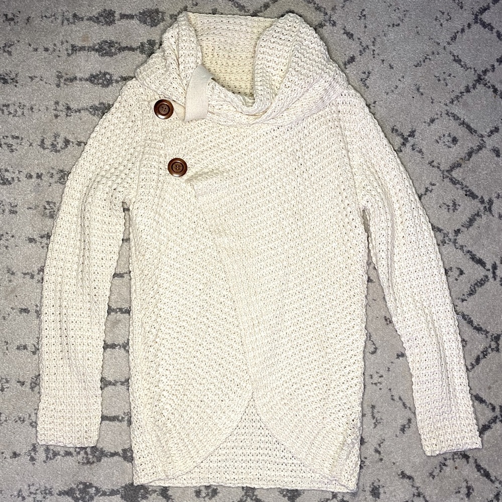 Cream cowl neck sweater